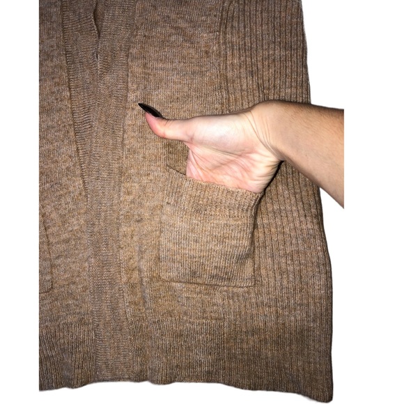 J. Crew Long Open Front Camel/Tan Cardigan Sweater- S - Picture 9 of 10